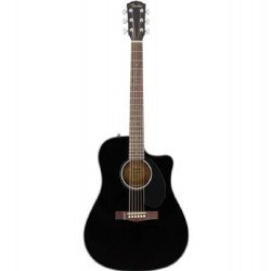 Fender 0970113006 CD-60SCE Dreadnought Single Cutaway Acoustic Guitar - Black