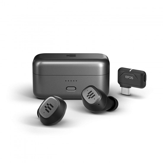 EPOS GTW 270 Hybrid Closed Acoustic Wireless Earbuds with Dongle