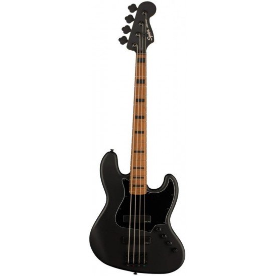 Fender 0370456510 Squier FSR Contemporary Active Jazz Bass® HH Roasted Maple Fingerboard Flat Electric Guitar - Black Fender 0370456510 Squier FSR Contemporary Active Jazz Bass® HH Roasted Maple Fingerboard Flat Electric Guitar - Black