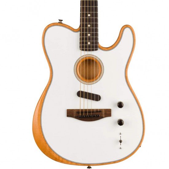 Fender 0972213280 Acoustasonic Player Telecaster Acoustic-electric Guitar - Arctic White with Rosewood Fingerboard