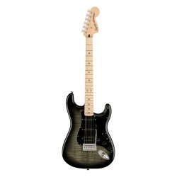 Fender 0378153539 Squier Affinity Series Stratocaster Electric Guitar - Black Burst with Maple Fingerboard