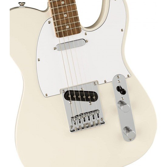 Fender 0378200505 Squier Affinity Series Telecaster Electric Guitar - Olympic White with Laurel Fingerboard