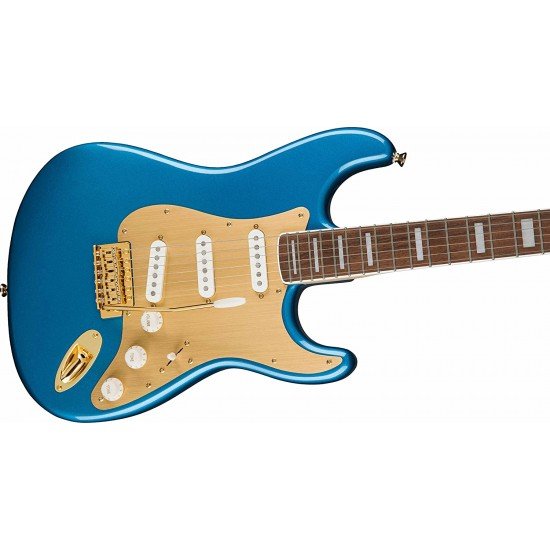 Fender 0379410502 Squier 40th Anniversary Gold Edition Stratocaster - Lake Placid Blue