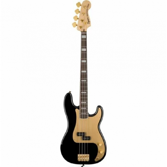 Fender 0379430506 Squier 40th Anniversary Gold Edition Precision Bass - Black Fender 0379430506 Squier 40th Anniversary Gold Edition Precision Bass - Black