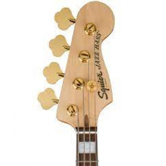 Fender 0379440505 Squier 40th Anniversary Gold Edition Jazz Bass - Olympic White Fender 0379440505 Squier 40th Anniversary Gold Edition Jazz Bass - Olympic White