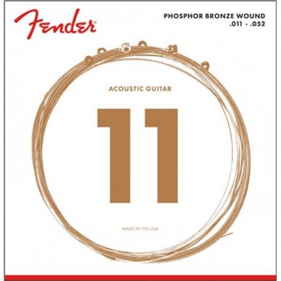 Fender 0730060405 Phosphor Bronze Acoustic Guitar Strings