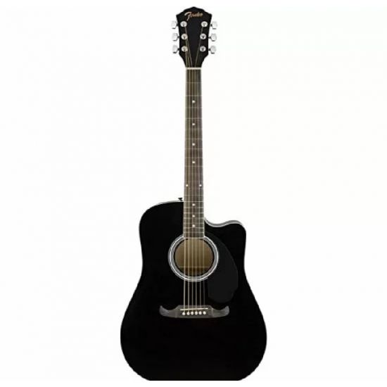 Fender FA-125CE Dreadnought Walnut Fingerboard Guitar-Black