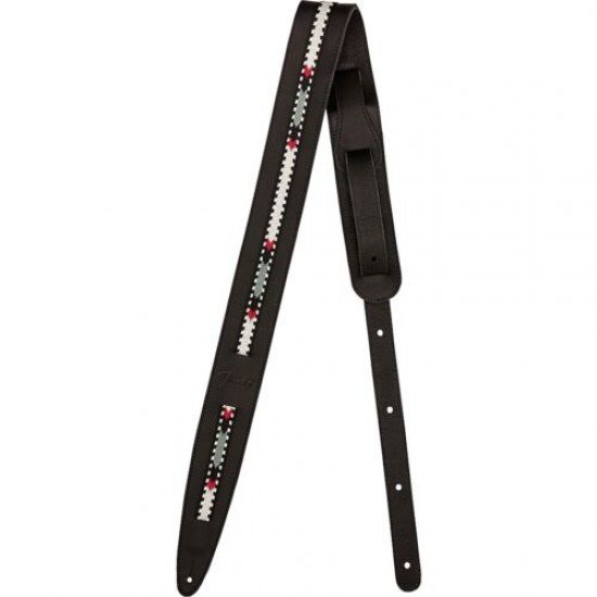 Fender 0990612002 Paramount Acoustic Guitar Leather Strap - Black Fender 0990612002 Paramount Acoustic Guitar Leather Strap - Black