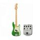 Fender 0147362376 Player Plus Active Precision Bass - Cosmic Jade with Maple Fingerboard With Behringer BDI21 V-Tone Bass Driver DI Pedal Bundle