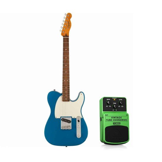 Fender Squier FSR Classic Vibe '60s Custom Esquire In Lake Placid Blue 0374043502 With Behringer TO800 Vintage Tube Overdrive Pedal Bundle Fender Squier FSR Classic Vibe '60s Custom Esquire In Lake Placid Blue 0374043502 With Behringer TO800 Vintage Tube Overdrive Pedal Bundle