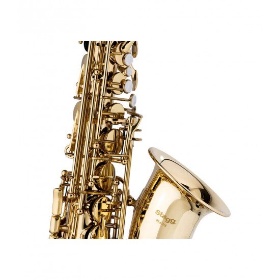 Stagg Eb Alto Saxophone, with High F# Key in Form Case