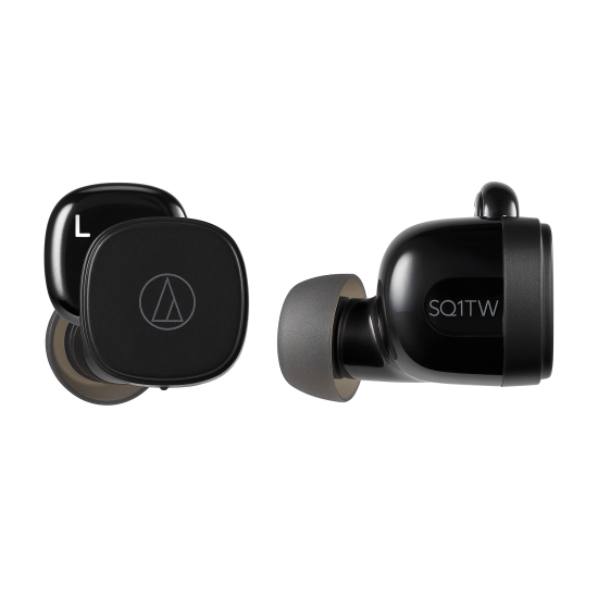 Audio Technica ATH-SQ1TW True Wireless In-Ear Headphones Black