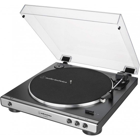 Audio-Technica AT-LP60XUSB-GM Fully Automatic Belt-Drive Stereo Turntable (Analog & USB), Gunmetal