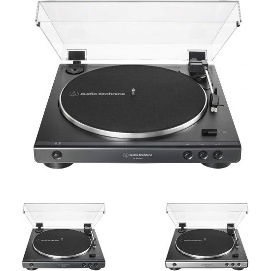 Audio-Technica AT-LP60XUSB-GM Fully Automatic Belt-Drive Stereo Turntable (Analog & USB), Gunmetal