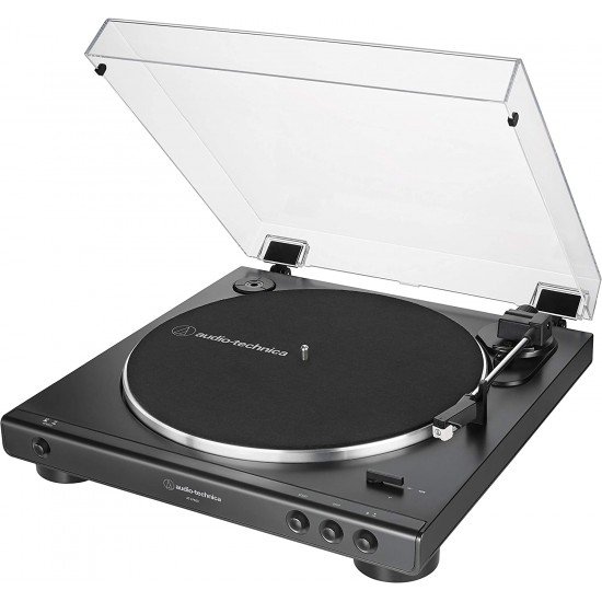 Audio-Technica AT-LP60X-BK Fully Automatic Belt-Drive Stereo Turntable, Black