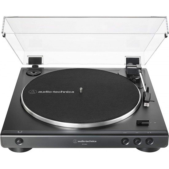 Audio-Technica AT-LP60X-BK Fully Automatic Belt-Drive Stereo Turntable, Black