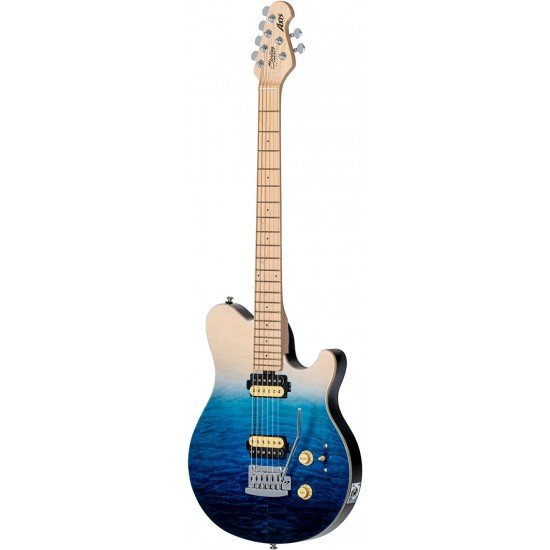 Sterling By Music Man Axis Quilted Maple Electric Guitar - Spectrum Blue