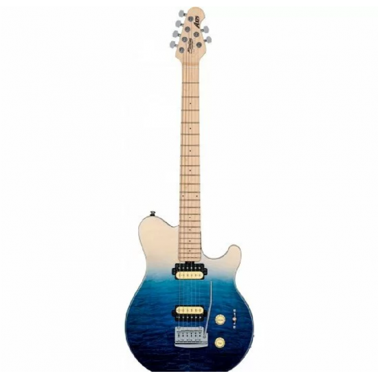 Sterling By Music Man Axis Quilted Maple Electric Guitar - Spectrum Blue