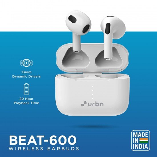 URBN Beat 600 Bluetooth True Wireless Earbuds white