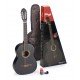 Stagg Guitar Pack with 4/4 Black Classical Guitar with Linden Top, Tuner, Bag and Colour Box
