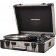 Crosley CR6019D-SMK Executive Vintage Bluetooth 3-Speed Portable Suitcase Turntable with USB, Smoke