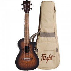 Flight DUC380 CEQ Amber Electro-Acoustic Concert Ukulele