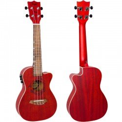 Flight DUC380 CEQ Coral Electro-Acoustic Concert Ukulele