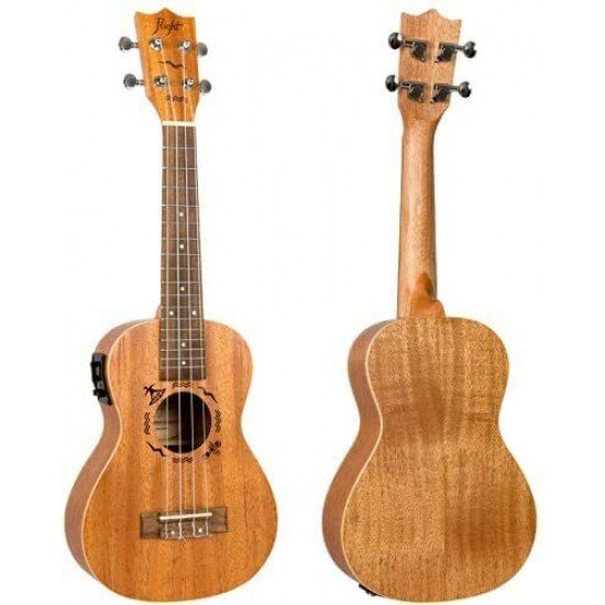 Flight DUC 523 EQ MAH, 4-String Concert Ukulele, Solid Mahogany