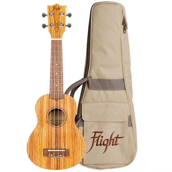 Flight DUS322 Zebrawood Soprano Ukulele