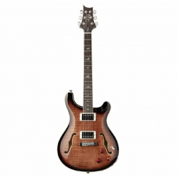 PRS SE Hollowbody II Piezo Guitar Black Gold Burst Finish, Hard Case Included
