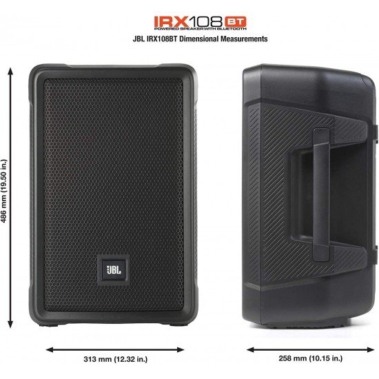 JBL Professional IRX series Powered 8" Portable Speaker with Bluetooth, 8-inch (IRX108BT)