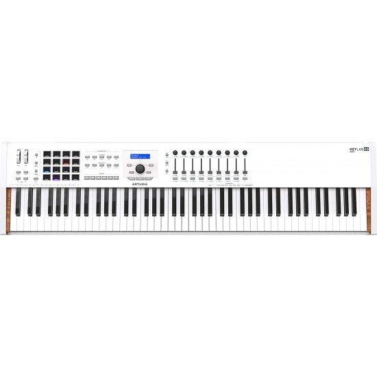 Arturia KeyLab 88 MkII Hammer-Action MIDI Controller and Software, White