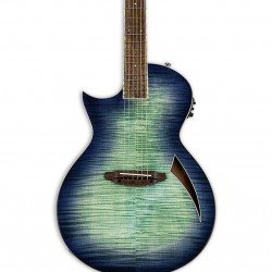 ESP LTD TL-6 Thinline Left Handed Acoustic Guitar, Aqua Marine Burst Finish