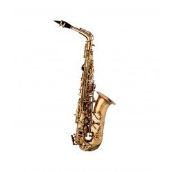 Stagg Eb Alto Saxophone with High F# Key, Hand-Engraved Bell, with Soft Case