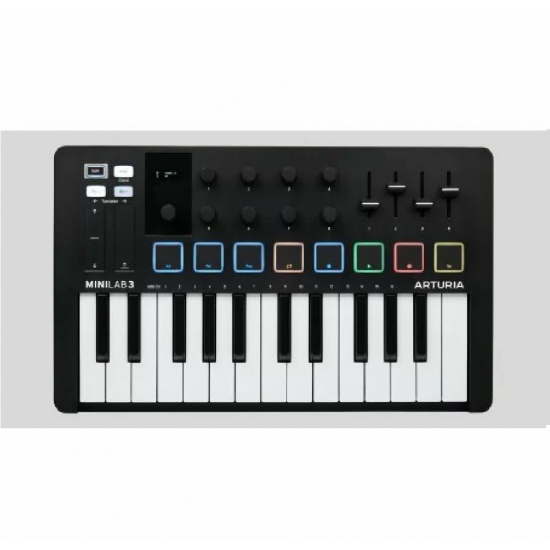 Arturia MiniLab MK3 25 Slim-key Controller, Black