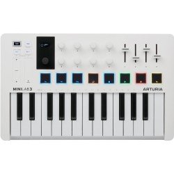 Arturia MiniLab MK3 25 Slim-key Controller, White