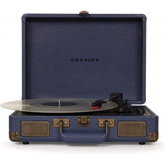 Crosley Cruiser Deluxe Portable Turntable with Built-in Speakers - Navy