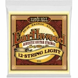 Ernie Ball 2010 Earthwood 80/20 Bronze Acoustic Guitar Strings - .009-.046 Light 12-string