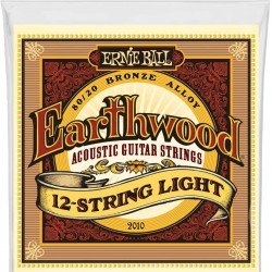 Ernie Ball 2010 Earthwood 80/20 Bronze Acoustic Guitar Strings - .009-.046 Light 12-string