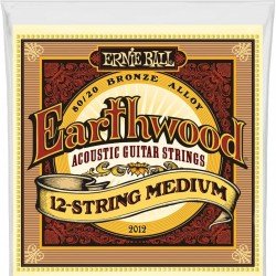 Ernie Ball 2012 Earthwood 80/20 Bronze Acoustic Guitar Strings - .011-.052 Medium 12-string