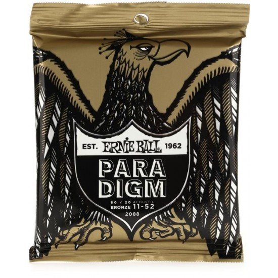 Ernie Ball 2088 Paradigm 80/20 Bronze Acoustic Guitar Strings - .011-.052 Light