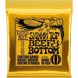 Ernie Ball 2216 Skinny Top Beefy Bottom Slinky Nickel Wound Electric Guitar Strings - .010-.054