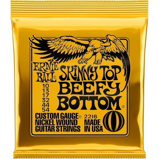 Ernie Ball 2216 Skinny Top Beefy Bottom Slinky Nickel Wound Electric Guitar Strings - .010-.054