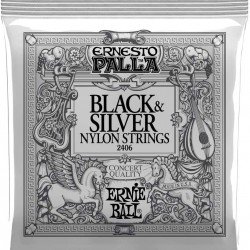 Ernie Ball 2406 Ernesto Palla Black & Silver Nylon Classical Guitar Strings - Medium Tension