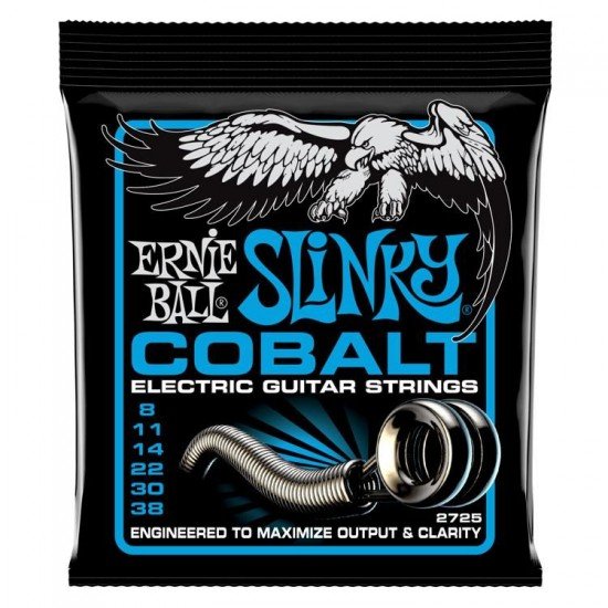 Ernie Ball 2725 Extra Slinky Cobalt Electric Guitar Strings - .008-.038