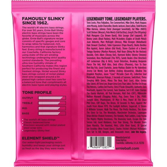 Ernie Ball Super Slinky Nickel Wound Electric Bass Strings (5-String Set, .040 - .125)