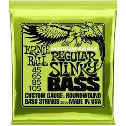 Ernie Ball 2856 Regular Slinky Nickel-wound Electric Bass Guitar Strings - .045-.105 Medium Scale