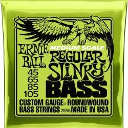 Ernie Ball 2856 Regular Slinky Nickel-wound Electric Bass Guitar Strings - .045-.105 Medium Scale