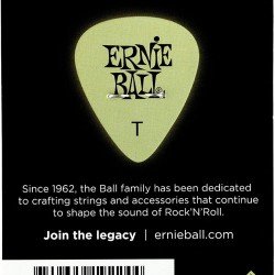 Ernie Ball P09224 Super Glow Thin Glow-In-The-Dark Guitar Picks (Bag of 12)