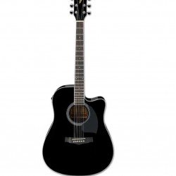 Ibanez PF15ECE Dreadnought Acoustic-Electric Guitar-Black